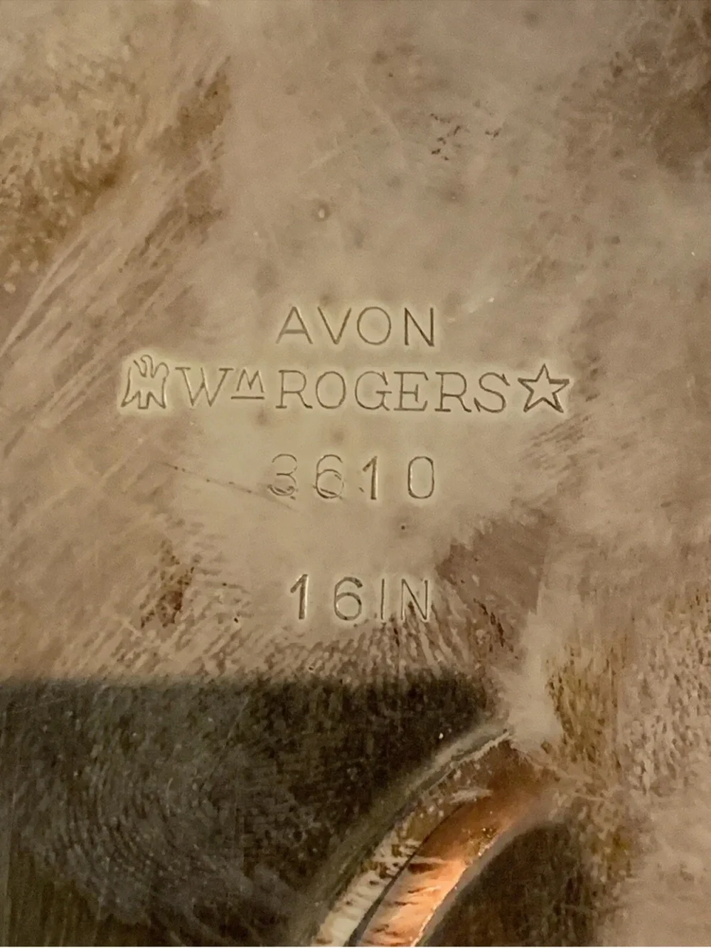 Avon Wm Rogers Silver Tone Oval Serving Platter - Silver